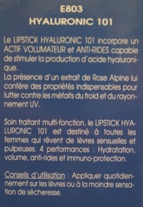 HYALURONIC 101 / LIPSTICK REPULPANT - E803