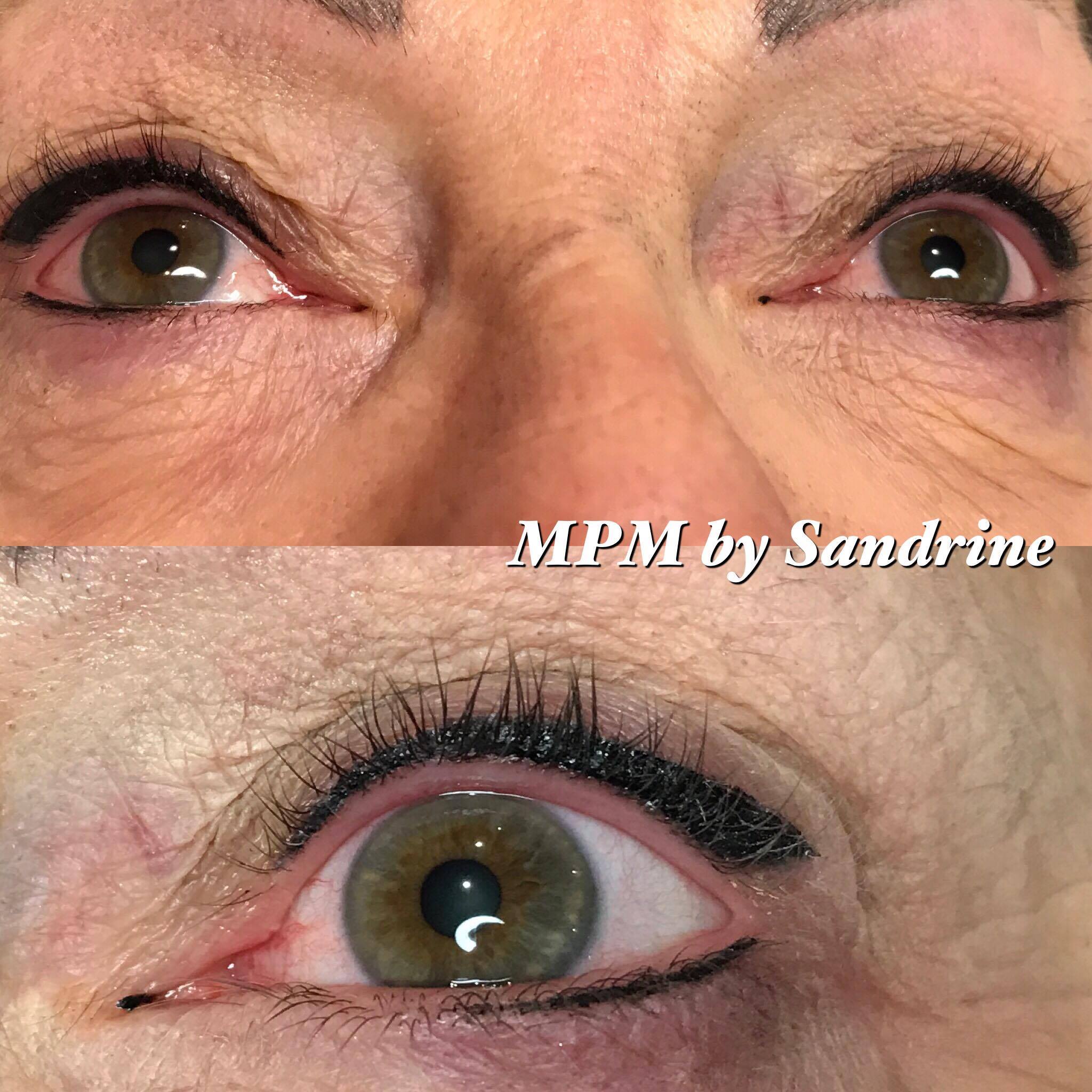 Maquillage permanent des yeux eye-liner Institut de beauté à Montpellier - Maquillage Permanent Yeux